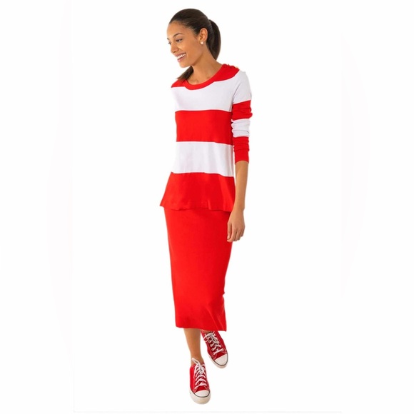 NWT Gretchen Scott Slimming Red Sailor Skirt Size Lg - Picture 13 of 15